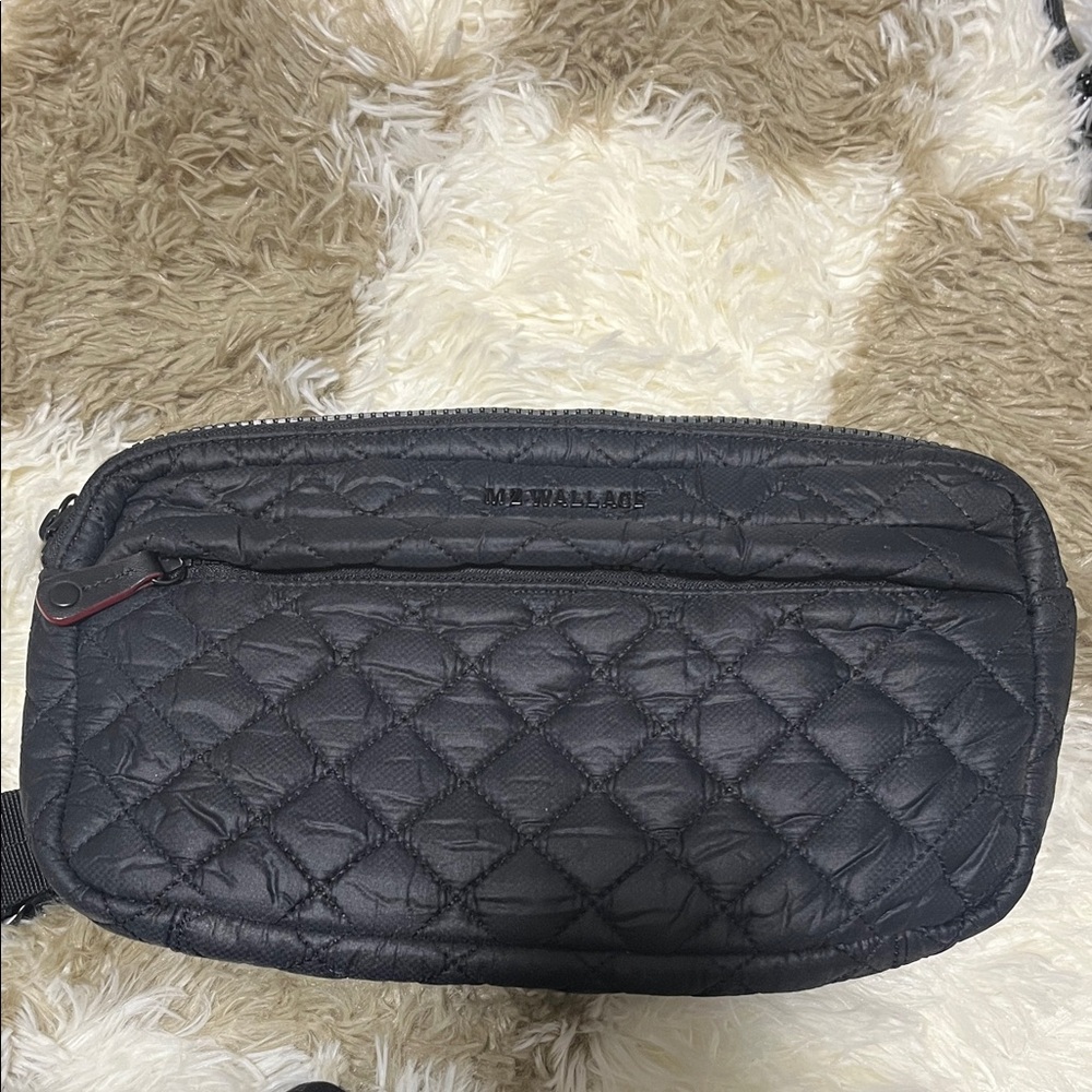 MZ Wallace Large Black Quilted Belt Bag